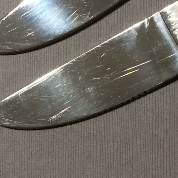 3 Air Transat Airlines Canada Metal Knives Knife Cutlery In Flight Flatware Used - Picture 10 of 11